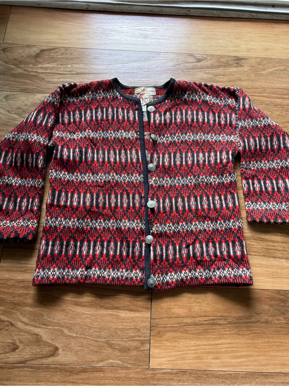 Vintage Figgjo Made in Norway 100% Virgin Wool Nordic Cardigan Sweater Women’s M